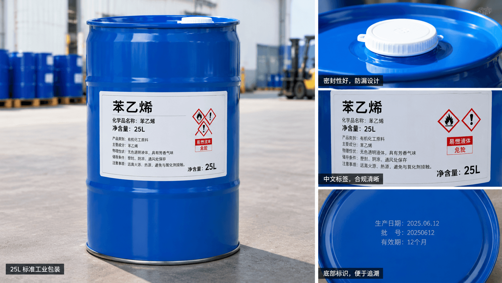 苯乙烯采购指南:等级、执行标准、包装规格与核验要点|雄大化工 缩略图